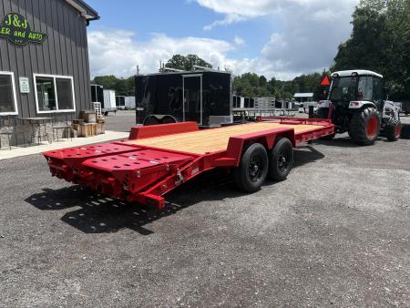 New 2027 BWISE 15.4K 20' Equipment Trailer with 3' Self Cleaning Dovetail