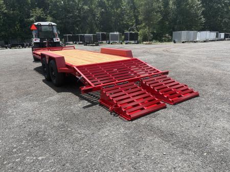 New 2027 BWISE 15.4K 20' Equipment Trailer with 3' Self Cleaning Dovetail