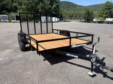 New 2027 BWISE 76x12 Angle Iron Utility Trailer