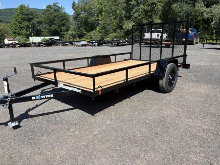 New 2027 BWISE 76x12 Angle Iron Utility Trailer