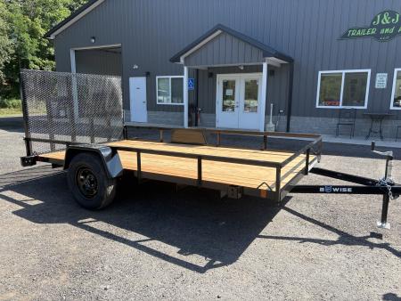 New 2027 BWISE 76x12 Angle Iron Utility Trailer