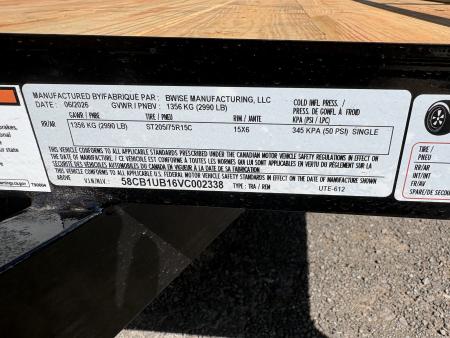 New 2027 BWISE 76x12 Angle Iron Utility Trailer