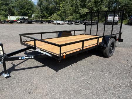 New 2027 BWISE 76x12 Angle Iron Utility Trailer