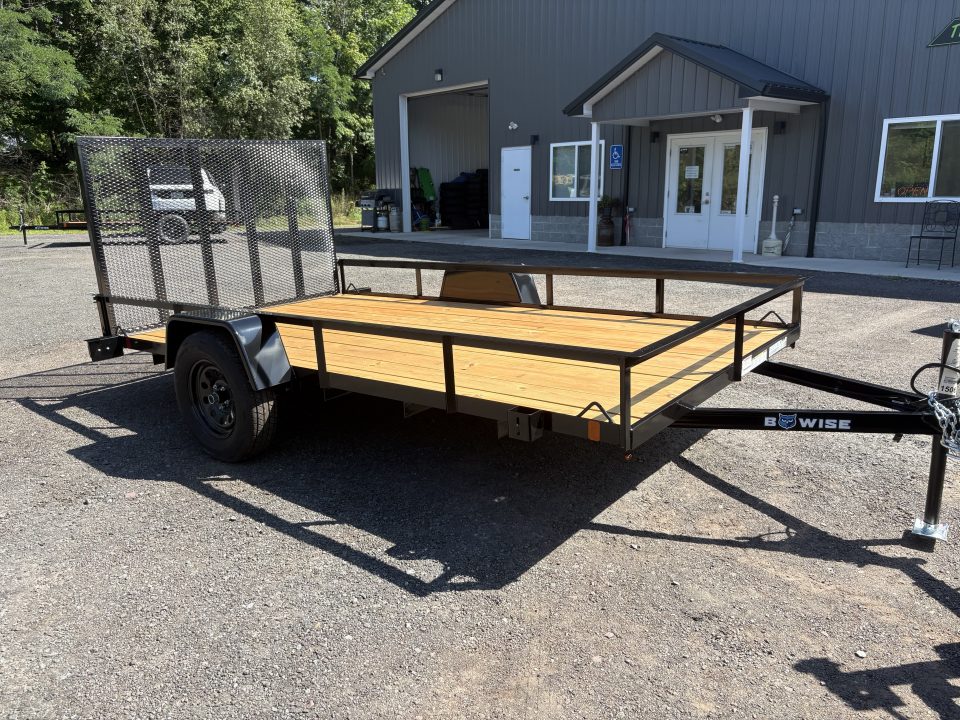 New 2027 BWISE 76x12 Angle Iron Utility Trailer