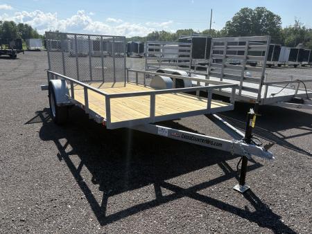New 2027 BWISE 76x12 Angle Iron Utility Trailer