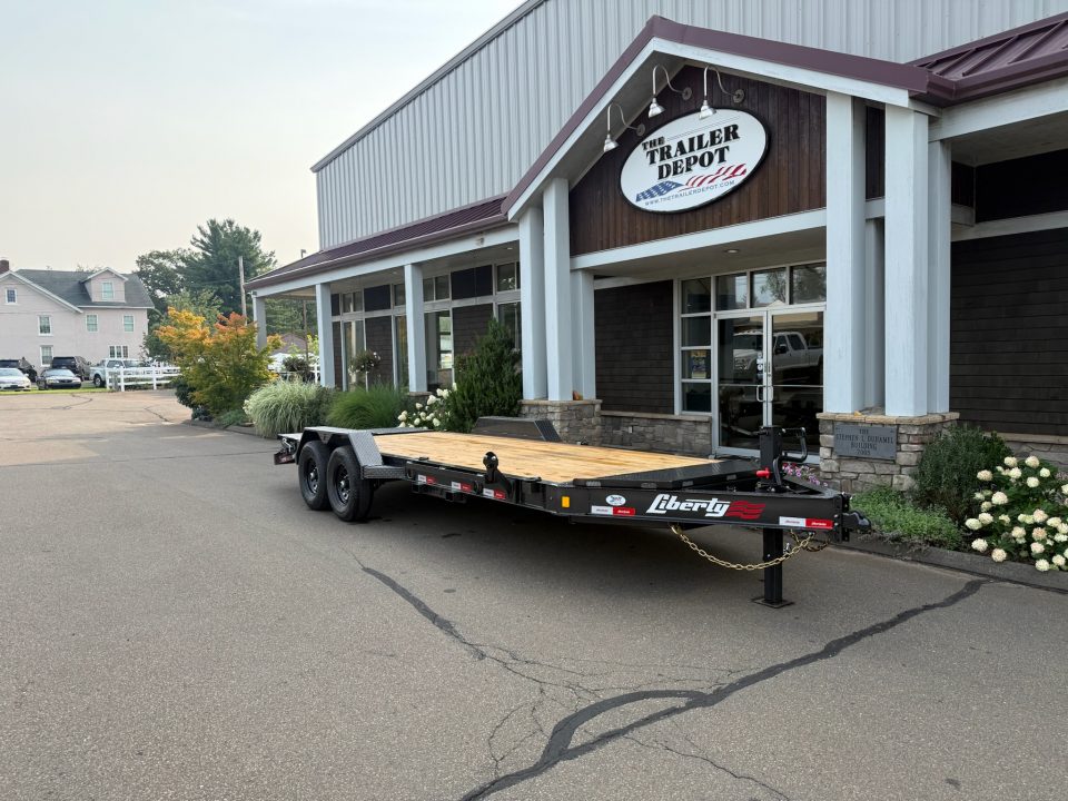 New Liberty 6'11" x 17' + 3' I-Beam Equipment Trailer 15.4K