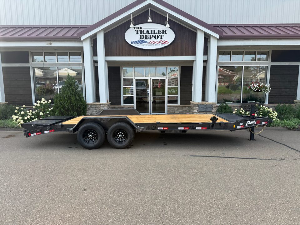 New Liberty 6'11" x 17' + 3' I-Beam Equipment Trailer 15.4K