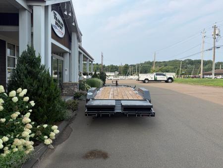 New Liberty 6'11" x 17' + 3' I-Beam Equipment Trailer 15.4K
