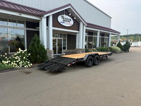 New Liberty 6'11" x 17' + 3' I-Beam Equipment Trailer 15.4K