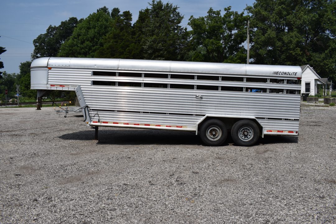 Used 1988 Featherlite Trailers 20' STOCK Stock / Stock Combo Trailer