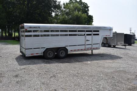 Used 1988 Featherlite Trailers 20' STOCK Stock / Stock Combo Trailer