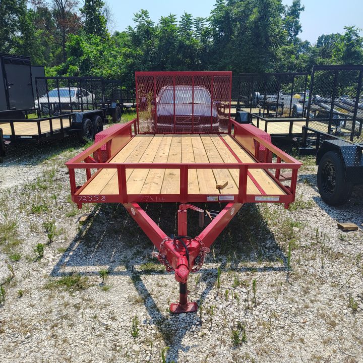 New 2026 MEB 77X14 TA Utility Trailer, Straight deck with 48" gate, 3.5k axles Utility Trailer