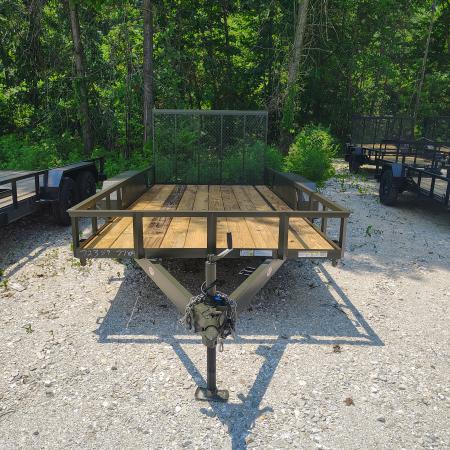 New 2026 MEB 77X14 TA Utility Trailer, Straight deck with 48" gate, 3.5k axles Utility Trailer