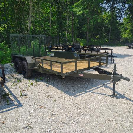 New 2026 MEB 77X14 TA Utility Trailer, Straight deck with 48  gate, 3.5k axles Utility Trailer