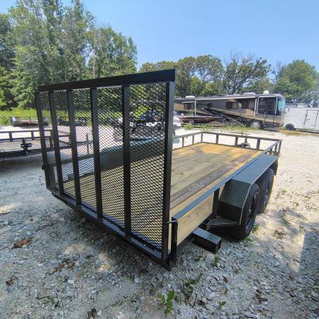 New 2026 MEB 77X14 TA Utility Trailer, Straight deck with 48" gate, 3.5k axles Utility Trailer