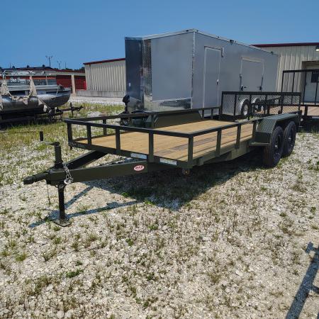 New 2026 MEB 77x16 TA, 2' dovetail with 30" gate, 3.5k axles Utility Trailer