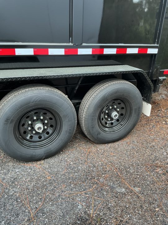New 2026 Panther Cargo 7x14 Tandem Axle Dump Trailer – 7K GVWR | 4' Steel Sides | Black Dump Trailer