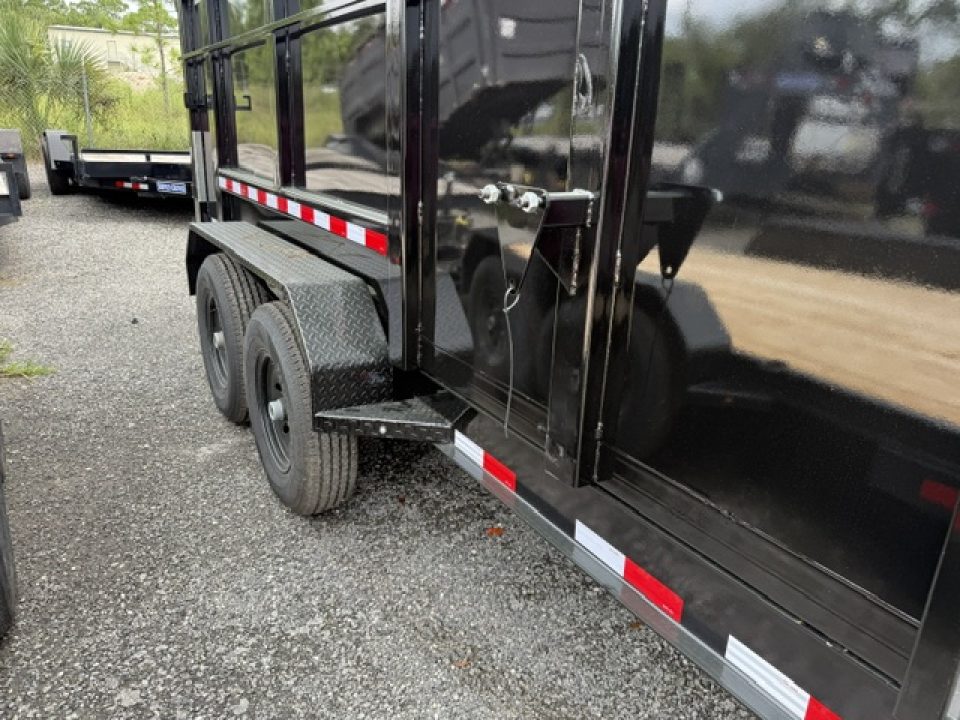 New 2026 Panther Cargo 7x14 Tandem Axle Dump Trailer – 7K GVWR | 4' Steel Sides | Black Dump Trailer