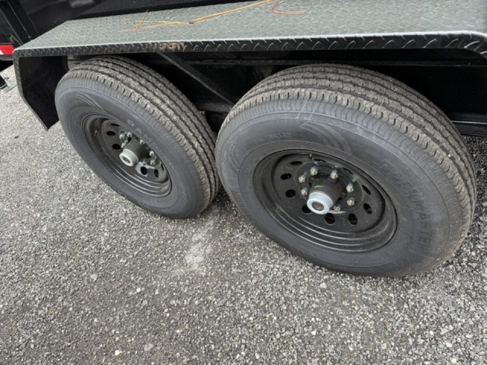 New 2026 Panther Cargo 7x14 Tandem Axle Dump Trailer – 7K GVWR | 4' Steel Sides | Black Dump Trailer