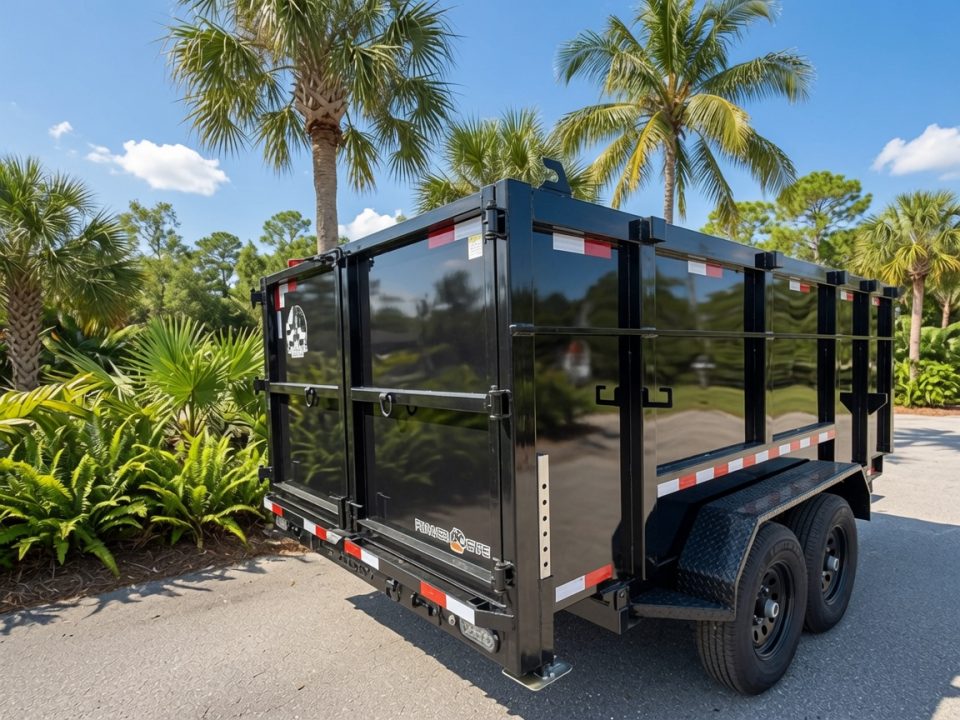 New 2026 Panther Cargo 7x14 Tandem Axle Dump Trailer – 7K GVWR | 4' Steel Sides | Black Dump Trailer