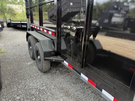 New 2026 Panther Cargo 7x14 Tandem Axle Dump Trailer – 7K GVWR | 4' Steel Sides | Black Dump Trailer