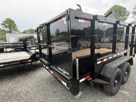 New 2026 Panther Cargo 7x14 Tandem Axle Dump Trailer – 7K GVWR | 4' Steel Sides | Black Dump Trailer