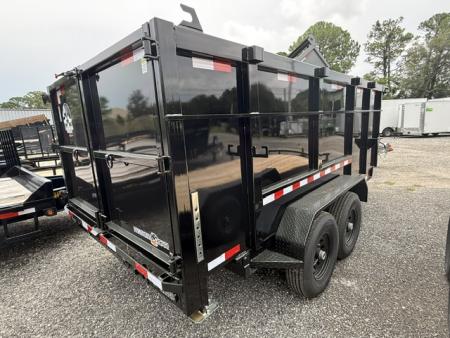 New 2026 Panther Cargo 7x14 Tandem Axle Dump Trailer – 7K GVWR | 4' Steel Sides | Black Dump Trailer