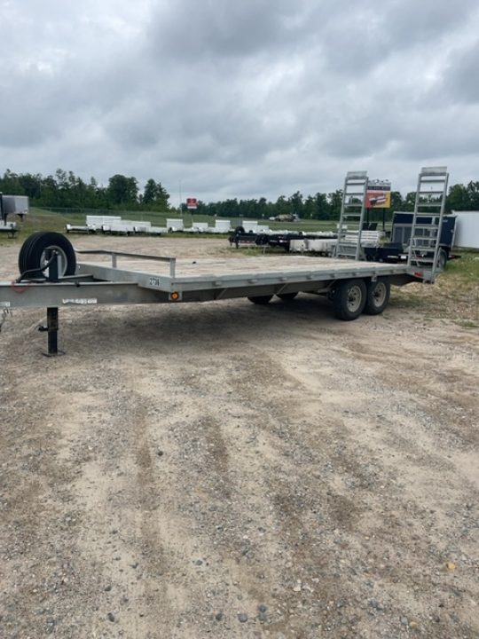 Used 2025 Quality Steel and Aluminum 102x22 Deck Over 8k Axles Equipment Trailer