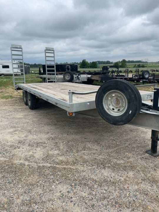 Used 2025 Quality Steel and Aluminum 102x22 Deck Over 8k Axles Equipment Trailer
