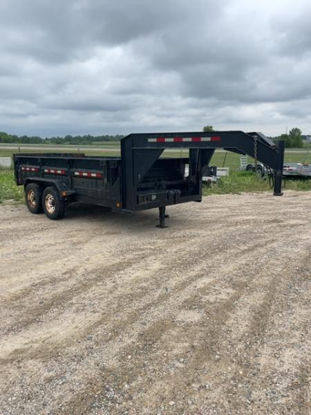 Used 2020 PJ Trailers 7x14 Goose Neck Dump Dump Trailer 7K Axles