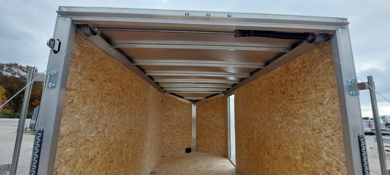 New 7 X 14 LIGHTNING ECO MODEL CARGO ENCLOSED ALL ALUMINUM REAR RAMP DOOR 2026