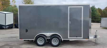 New 7 X 14 LIGHTNING ECO MODEL CARGO ENCLOSED ALL ALUMINUM REAR RAMP DOOR 2026