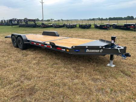 New 2027 Diamond C 82x22 Tandem 15.5K Gravity Tilt w/ 6' Stationary Deck & Toolbox
