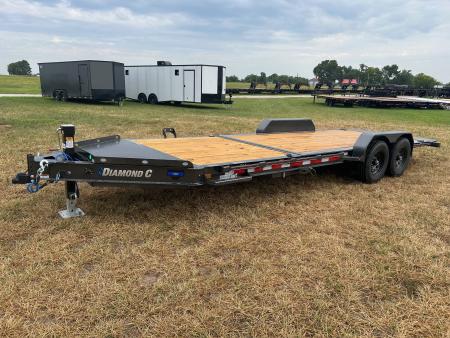 New 2027 Diamond C 82x22 Tandem 15.5K Gravity Tilt w/ 6' Stationary Deck & Toolbox