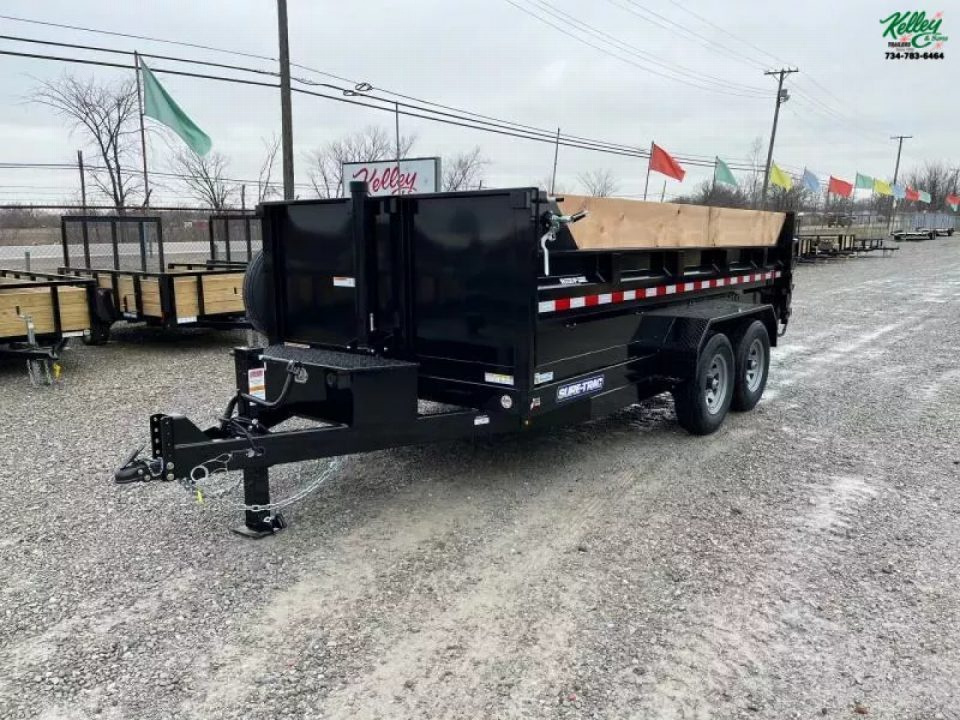 New 2026 Sure-Trac 82 x14 14K Low Pro Telescopic Loaded Dump Trailer