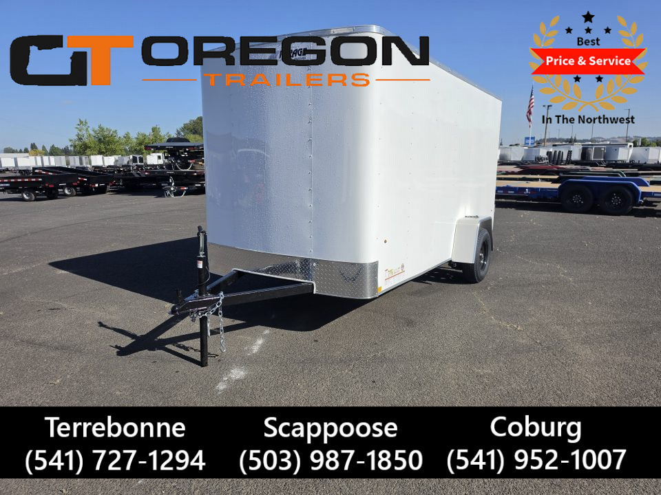 New 2027 Mirage 6x12 EXPO Flat Top Round Front Enclosed Trailer 3K GVWR