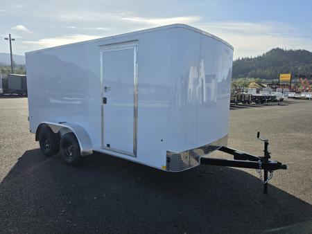 New 2027 Mirage 7x14 EXPO Round Front Flat Top Enclosed Trailer 7K GVWR