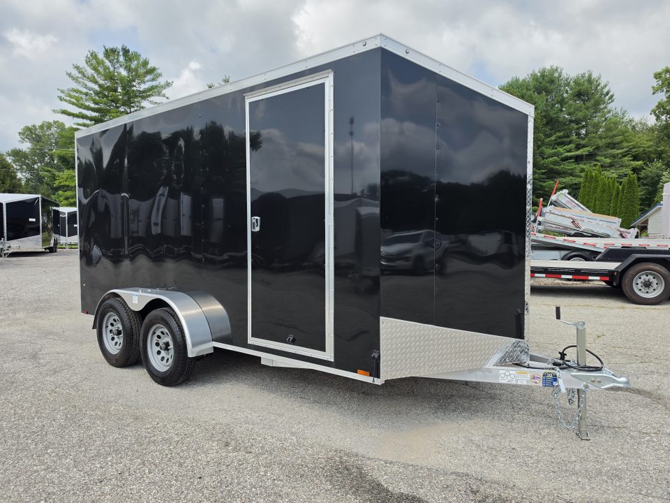 New 7 X 14 LIGHTNING ECO MODEL CARGO ENCLOSED ALL ALUMINUM REAR RAMP DOOR 2026