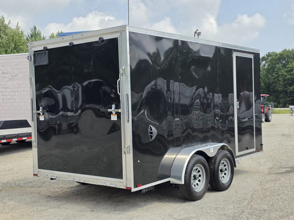 New 7 X 14 LIGHTNING ECO MODEL CARGO ENCLOSED ALL ALUMINUM REAR RAMP DOOR 2026