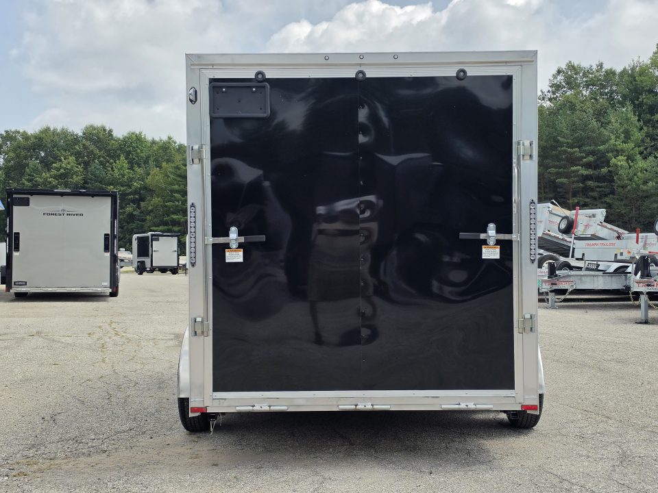New 7 X 14 LIGHTNING ECO MODEL CARGO ENCLOSED ALL ALUMINUM REAR RAMP DOOR 2026