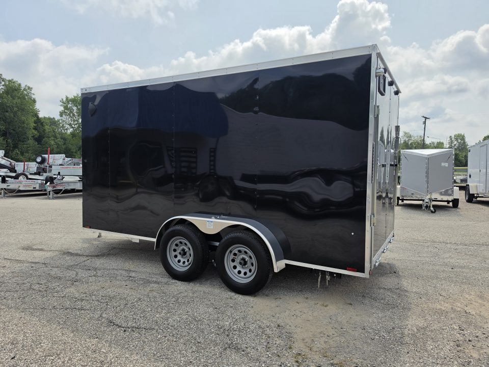 New 7 X 14 LIGHTNING ECO MODEL CARGO ENCLOSED ALL ALUMINUM REAR RAMP DOOR 2026
