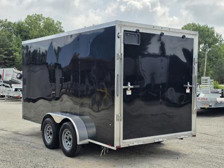 New 7 X 14 LIGHTNING ECO MODEL CARGO ENCLOSED ALL ALUMINUM REAR RAMP DOOR 2026