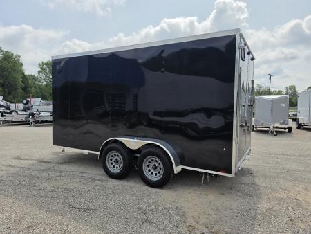 New 7 X 14 LIGHTNING ECO MODEL CARGO ENCLOSED ALL ALUMINUM REAR RAMP DOOR 2026