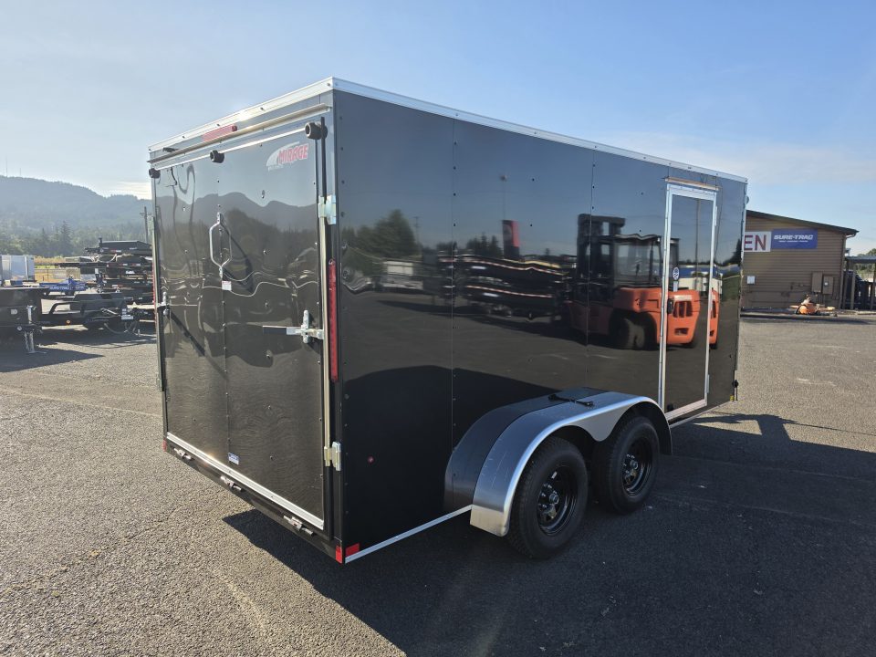 New 2027 Mirage 7x14 EXPO Round Front Flat Top Enclosed Trailer 7K GVWR
