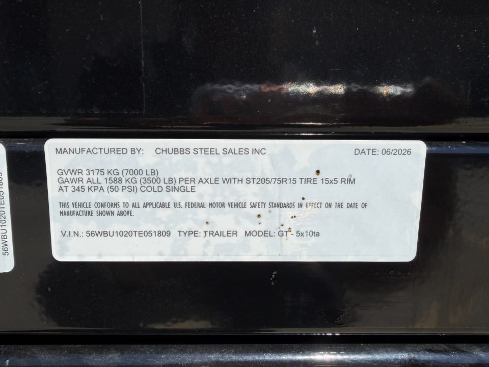 New **SPECIAL OFFER** 2026 Griffin Trailers GT 5X10 Low Profile Dump Trailer W/ BLACK ALUMINUM WHEELS - 7000# GVWR