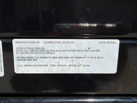 New **SPECIAL OFFER** 2026 Griffin Trailers GT 5X10 Low Profile Dump Trailer W/ BLACK ALUMINUM WHEELS - 7000# GVWR