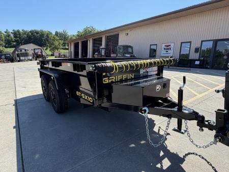 New **SPECIAL OFFER** 2026 Griffin Trailers GT 5X10 Low Profile Dump Trailer W/ BLACK ALUMINUM WHEELS - 7000# GVWR