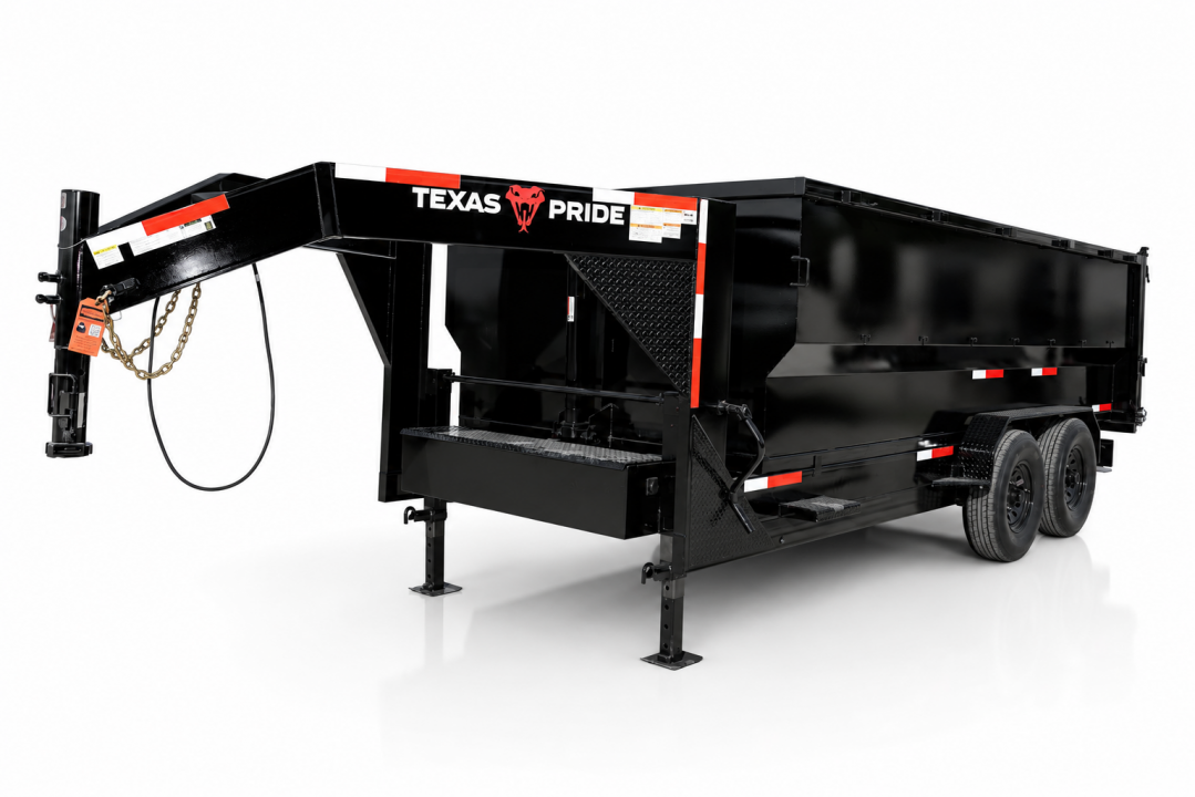 New 2026 Texas Pride Trailers 7x16x4 Gooseneck Dump Trailer