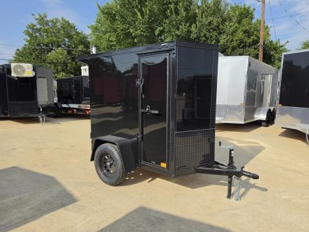 New 2026 New 4x6 SA Screwless Enclosed Trailer | Blackout | Spoiler Package | 5'6  Interior | .08 Polycor | Dexter Axle | 1196