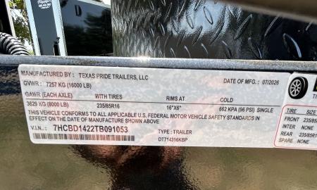 New 2026 Texas Pride Trailers 7x14x3 Tandem Axle Dump Trailer-UPGRADES!!!
